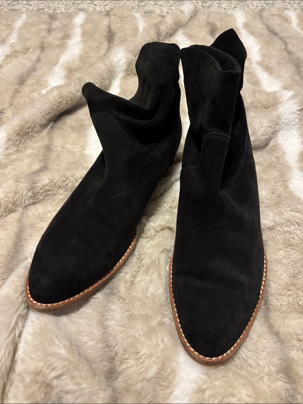 Vince Sinclair Black Suede Booties